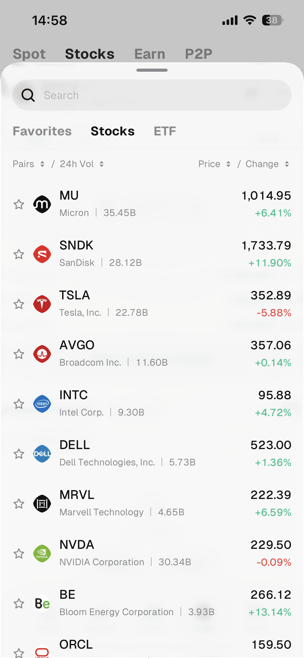 如何在 WEEX App 上交易 AAPL/USDT 步骤 2：搜索 AAPL