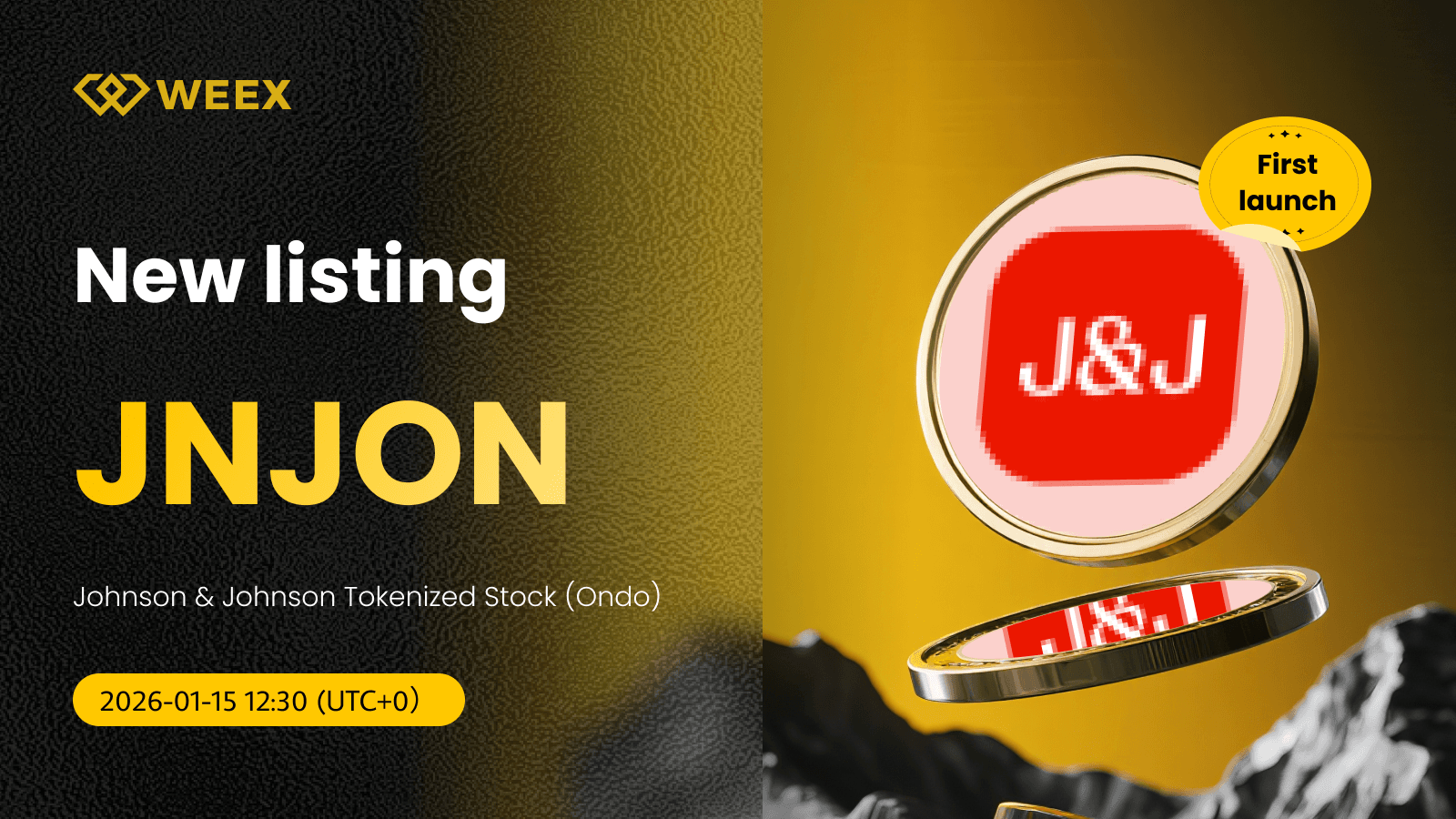 JNJON USDT 上市于 WEEX:交易强生公司硬币