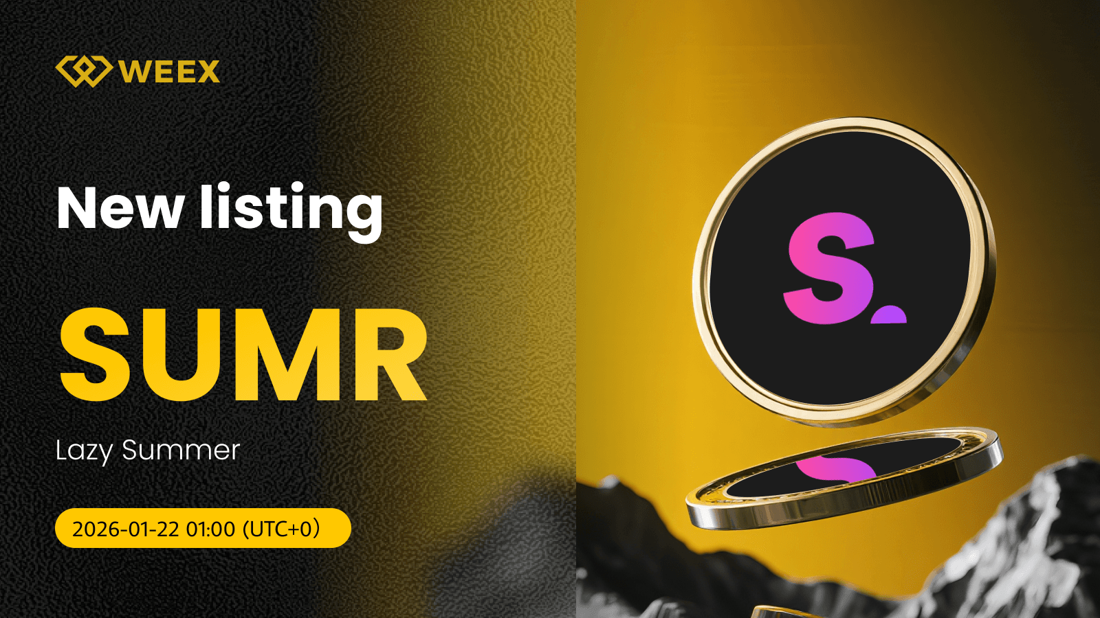 SUMR USDT 首次上市:懒夏币上线 WEEX现货交易