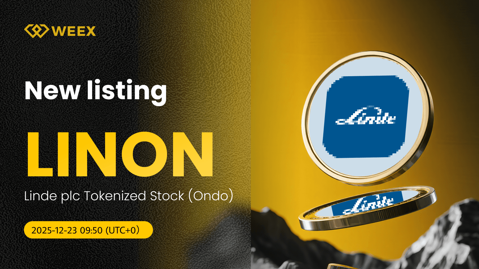 LINON USDT Live: Linde plc Tokenized Stock (Ondo) on WEEX