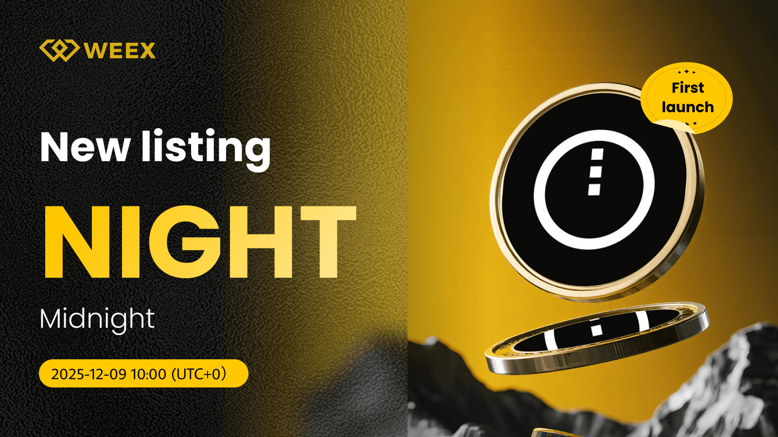 NIGHT/USDT 交易开启:Midnight (NIGHT) Coin 上线 WEEX