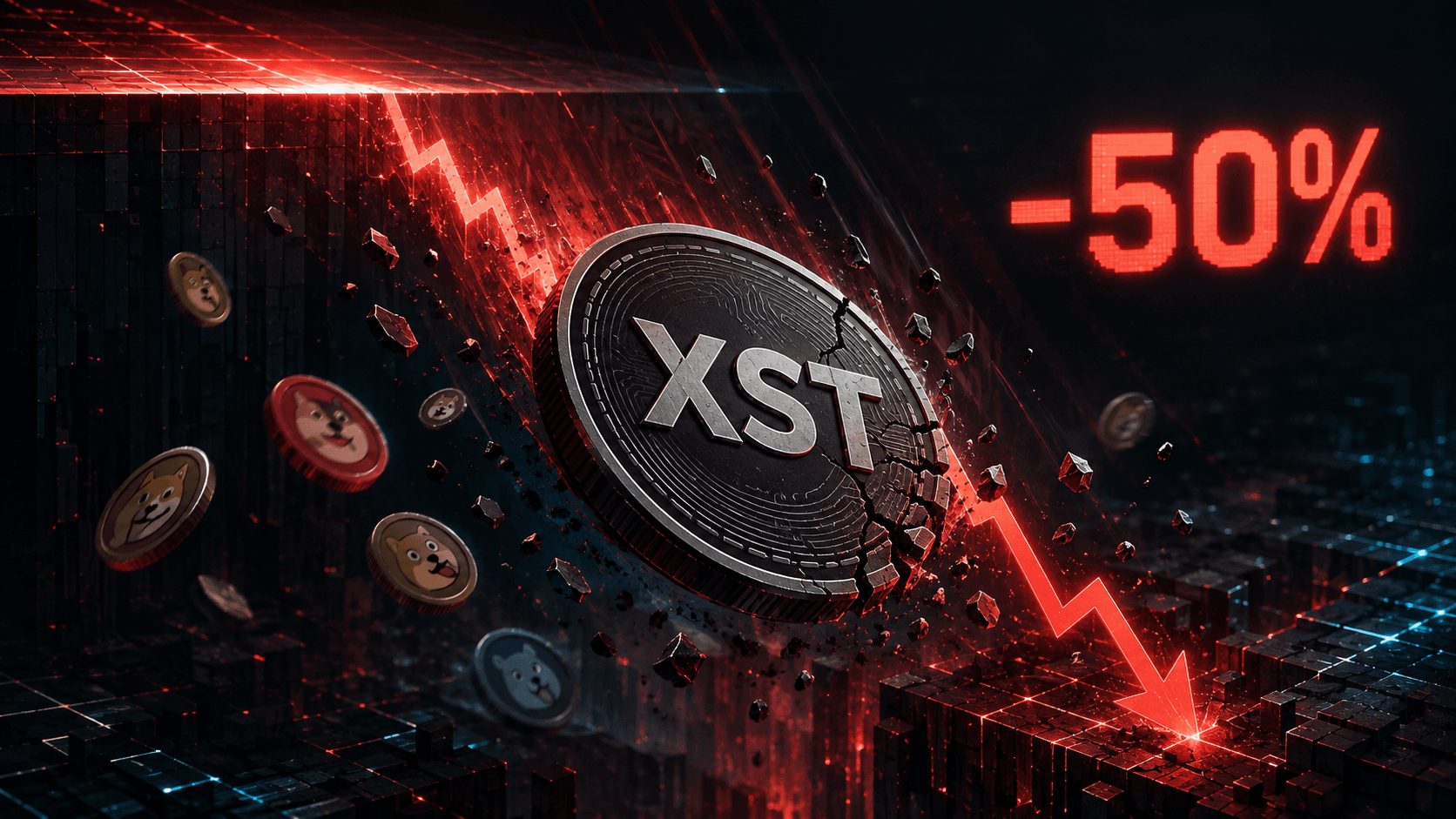 XST代币单日暴跌50%：这揭示了Meme币整体的波动性