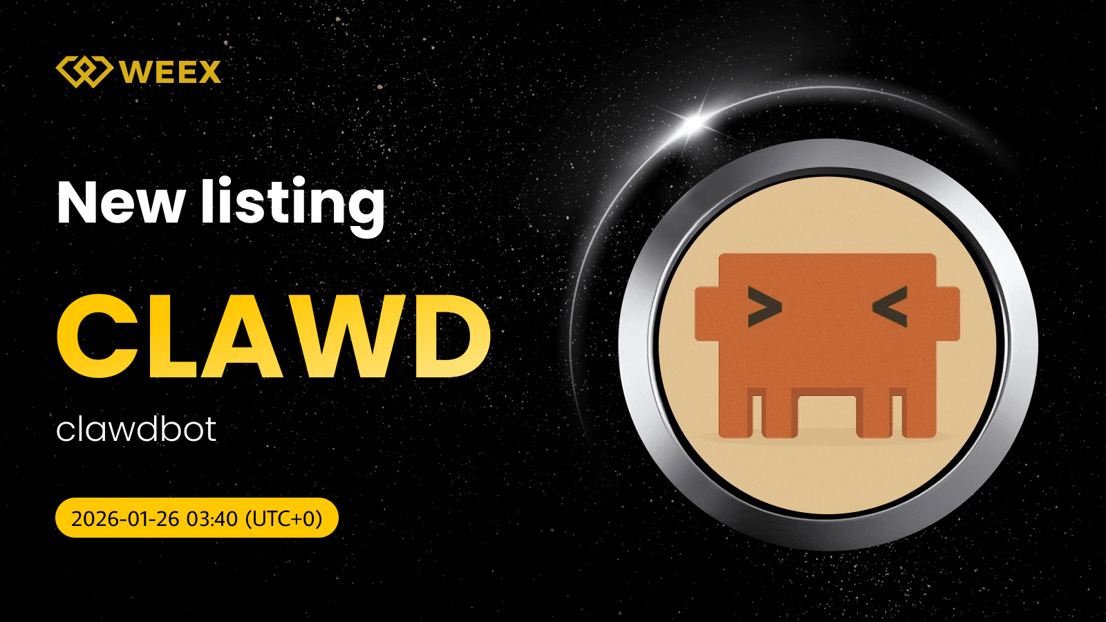 CLAWD USDT 交易对在 WEEX 上实盘:交易 clawdbot (CLAWD) 代币