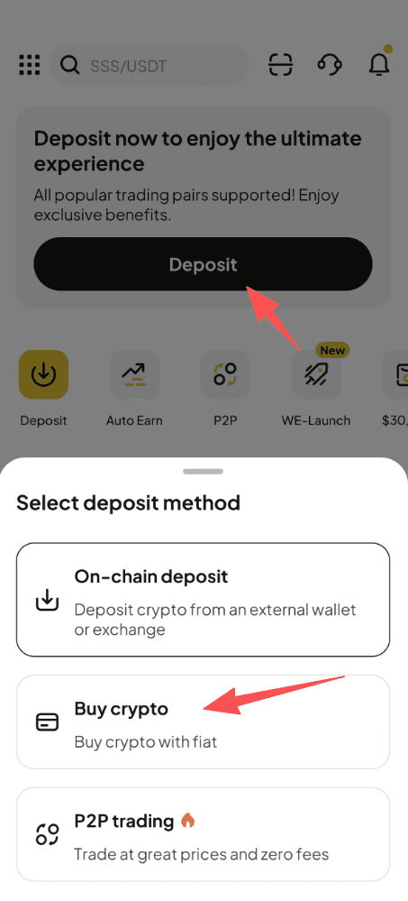Step1: How to Buy DOGE via WEEX OTC? APP Version