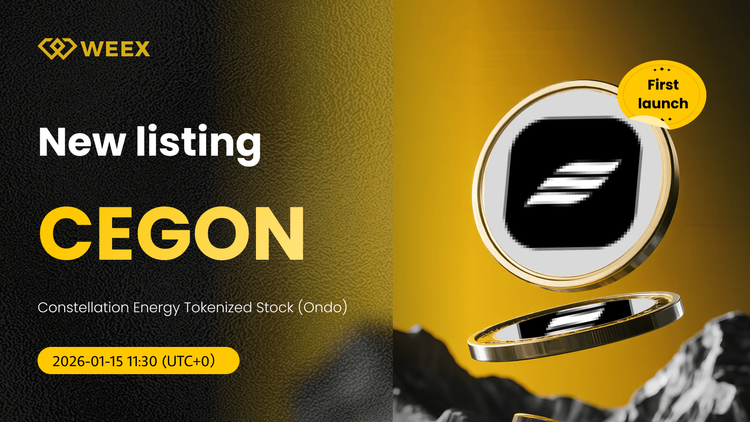 交易 CEGON USDT:WEEX 现货上的星座能源(Ondo)币